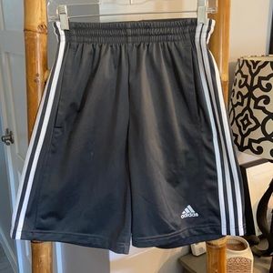 MENS Adidas Grey White Athletic Shorts SZ SMALL